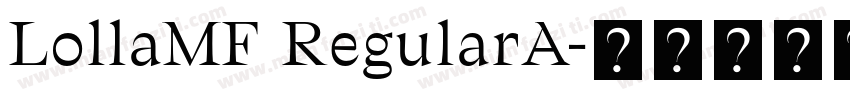 LollaMF RegularA字体转换